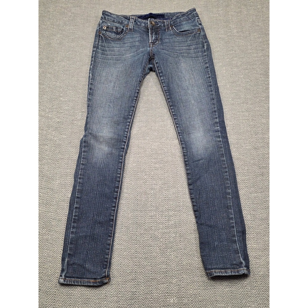 Refuge Denim Blue Skinny Jeans Low Rise Medium Wash Stretch Size 1S P1305-29